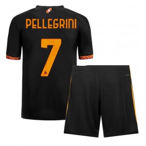 AS Roma Lorenzo Pellegrini #7 Dětské Alternativní dres komplet 2023-24 Krátký Rukáv (+ trenýrky)